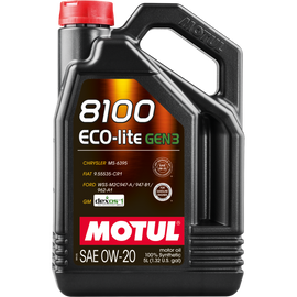 Motul 5L 8100 Eco-Lite Gen3 0W20 Full Synthetic Engine Oil