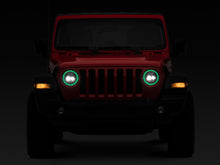 Load image into Gallery viewer, Raxiom 18-22 Jeep Wrangler JL/JT Axial 9-Inch LED Headlights w/RGB Halo- Blk Housing (Clear Lens)