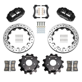 Wilwood 89-02 Nissan Skyline Superlite 4R Rear BBK w/ 13.50in Diameter D/S Rotor - Black