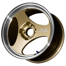 Load image into Gallery viewer, Advan ONI2 15x7 / ET +30 / 4x100 - Machining &amp; Champagne Gold Wheel