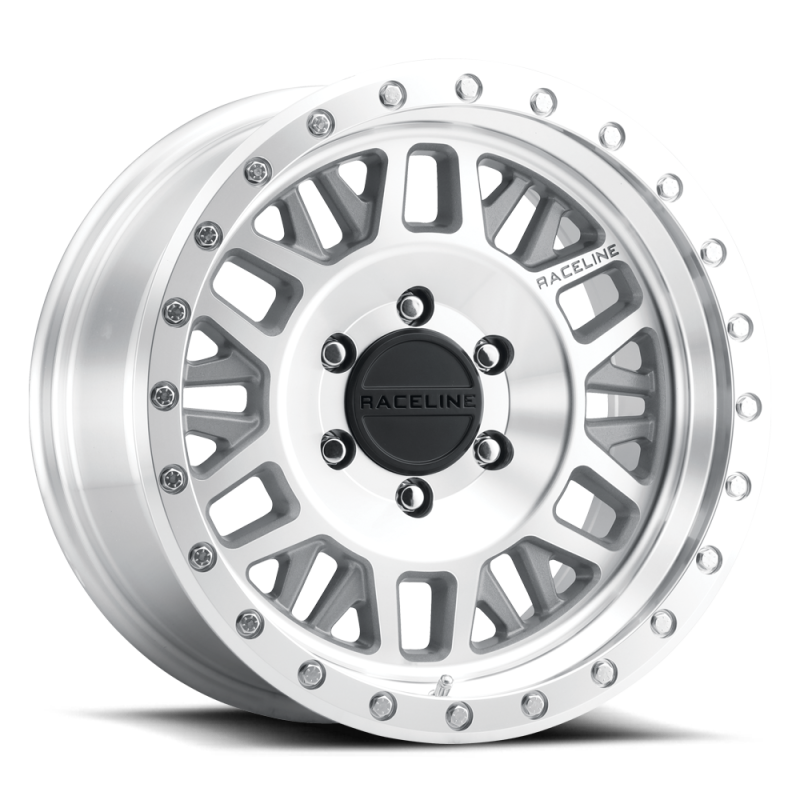 Raceline 951MC Ryno 17x9in / 8x165.1 BP / -12mm Offset / 125.2mm Bore - Machined Wheel