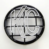 KC HiLiTES 6in. Round ABS Stone Guard for Apollo Lights (Single) - Black w/White KC Logo