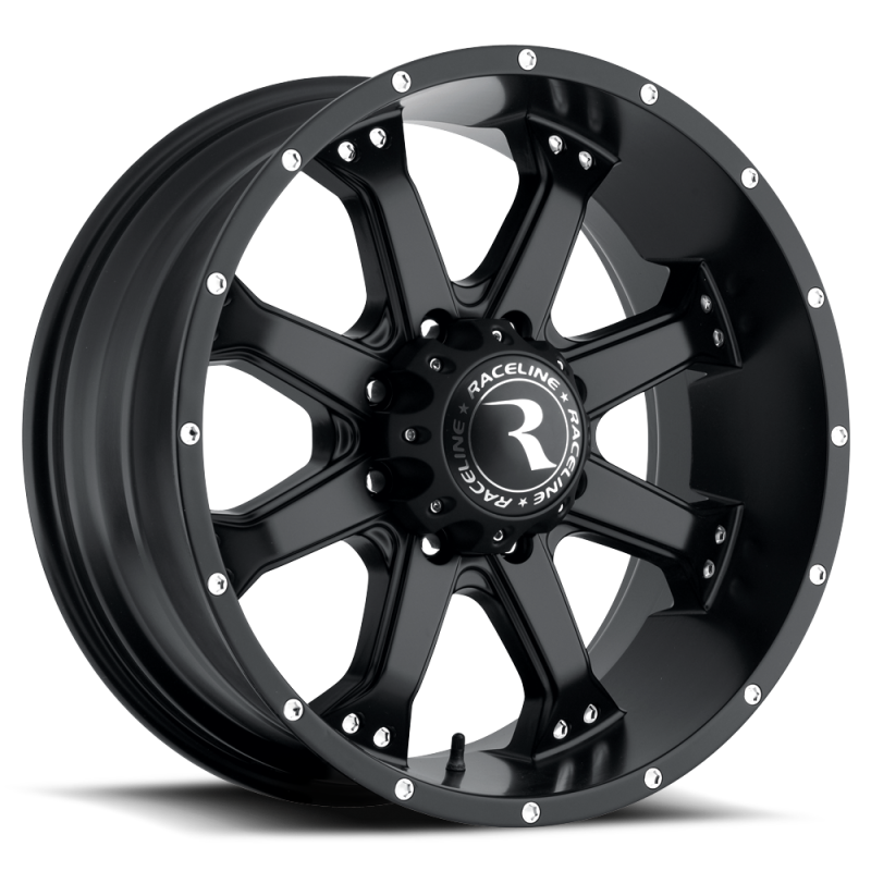 Raceline 991B Assault 17x9in / 6x139.7 BP / 0mm Offset / 106.1mm Bore - Satin Black Wheel