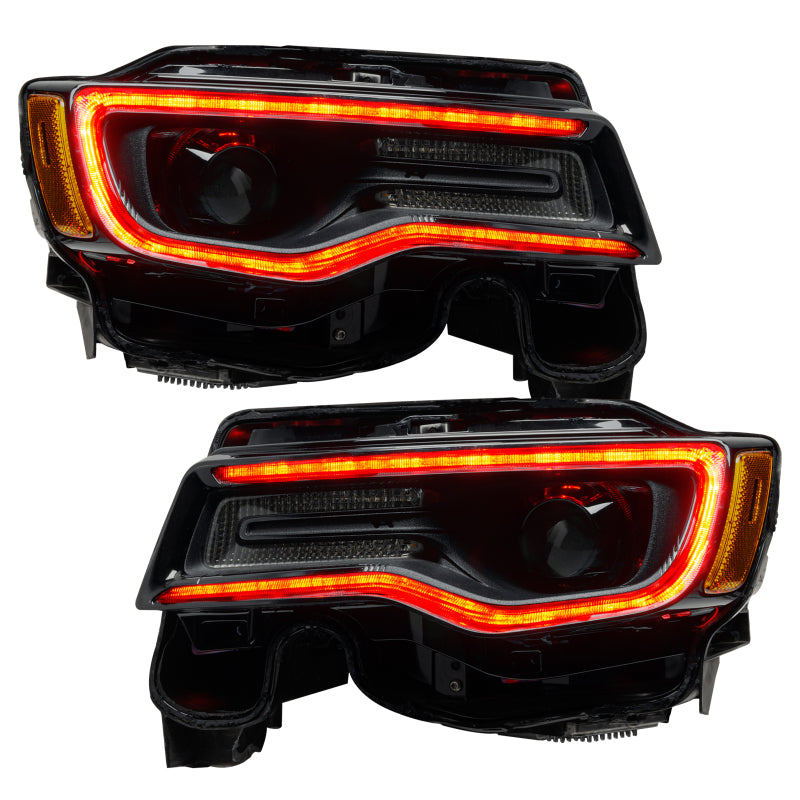 Oracle 14-21 Jeep Grand Cherokee Dynamic Headlight DRL Upgrade Kit - ColorSHIFT - Dynamic NO RETURNS