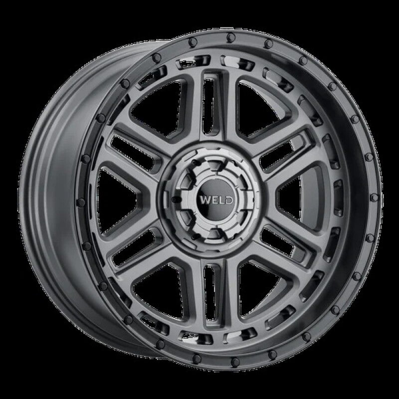 Weld Off-Road Crux 22x10in / 5x127 BP / ET -18 / 87.1mm Bore - Satin Gunmetal / Satin Black Wheel