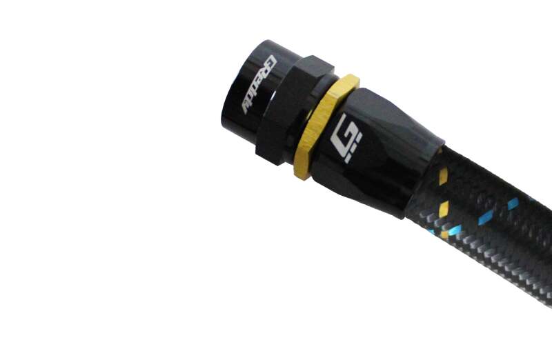 GReddy AN12 STRAIGHT HOSE END SWIVEL BLACK/GOLD ANODIZED
