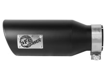 Load image into Gallery viewer, aFe MACH Force-Xp 304 Stainless Steel Clamp-on Exhaust Tip Black 3in Inletx4-1/2in Outletx12in L