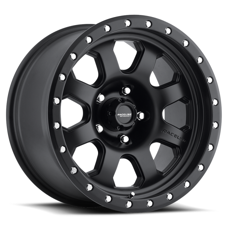 Raceline 929B Avenger 17x9in / 5x127 BP / -12mm Offset / 83.82mm Bore - Satin Black Wheel