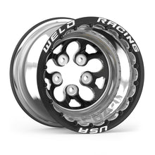 Load image into Gallery viewer, Weld Alpha-1 15x12 / 5x4.5 BP / 5in. BS Black Wheel - Black Single Beadlock MT