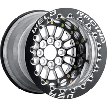Load image into Gallery viewer, Weld Tuner Import 15x8 / 4x100mm BP / 5in. BS Black CTR Black Single Beadlock MT