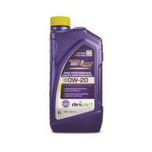 Load image into Gallery viewer, Royal Purple Synthetic High Performance 0W20 Motor Oil (Canada) - 1 Quart