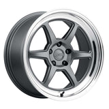 Kansei K14G Roku 18x9.5in / 5x114.3 BP / 22mm Offset / 73.1mm Bore - Grey & Machined Lip Wheel