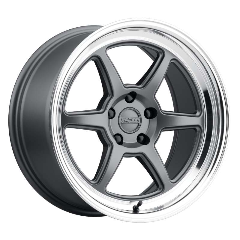 Kansei K14G Roku 18x9.5in / 5x108 BP / 22mm Offset / 63.4mm Bore - Grey & Machined Lip Wheel