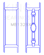 Load image into Gallery viewer, King Engine Bearings GM Vortec / LS Series Gen III IV - Flange Only (From Set MB5013XP)