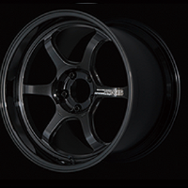 Advan R6 18x12.0 +25 5x114.3 Racing Titanium Black Wheel