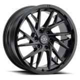 Method Raised MR801 22x10 / 6x5.5 BP / -18mm Offset / 106.25mm Bore - Gloss Black Milled Wheel