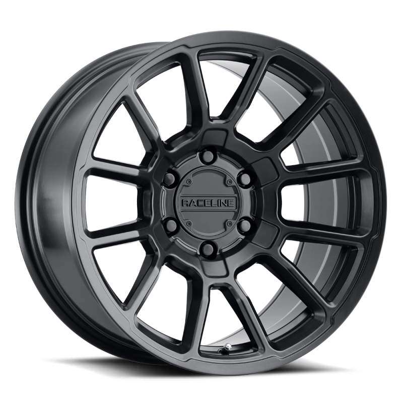 Raceline 950B Gauge 18x9in / 6x139.7 BP / 18mm Offset / 106.1mm Bore - Satin Black Wheel