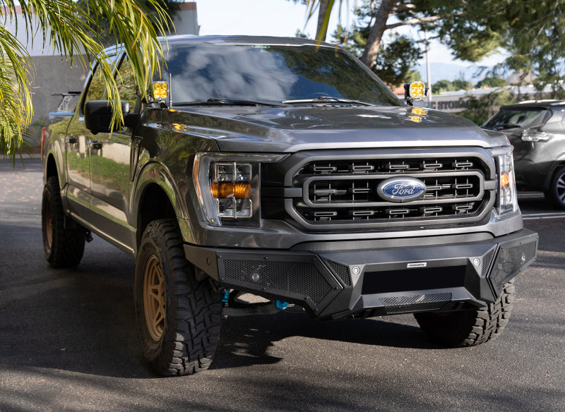 Go Rhino 21-23 Ford F-150 (4dr) Element Front Bumper w/ Fixed Light Bar Mount - Tex. Blk