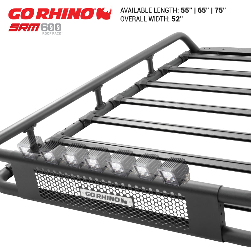 Go Rhino Universal 65in SRM 600 Basket Style Rack - Textured black