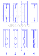 Load image into Gallery viewer, King Engine Bearings GMC 2.8L/3.4L V6 173Ci/207Ci (Size +0.50mm) Main Bearing Set