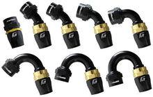 Load image into Gallery viewer, GReddy AN16 180 DEGREE HOSE END SWIVEL BLACK/GOLD ANODIZED