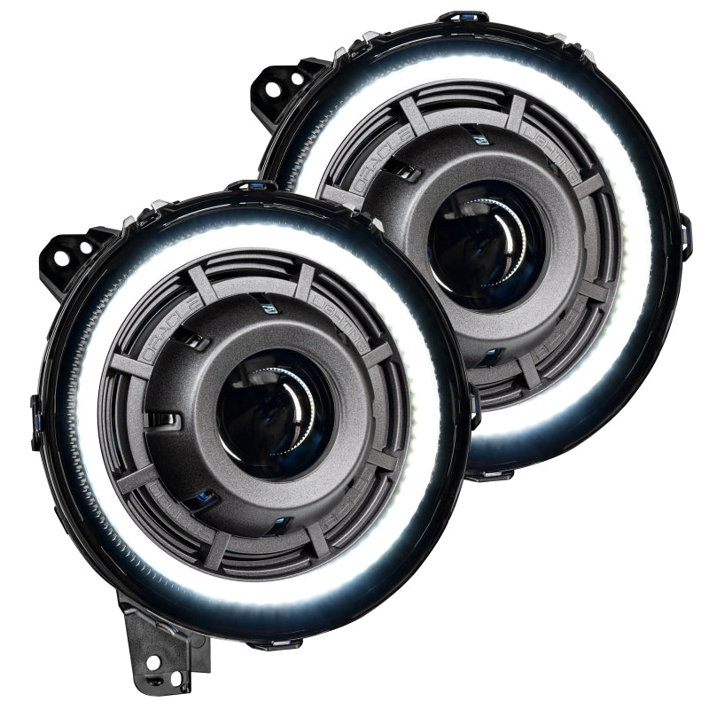 Oracle Jeep Wrangler JL Oculus Bi-LED Projector Headlights- Graphite Metallic - 5500K NO RETURNS