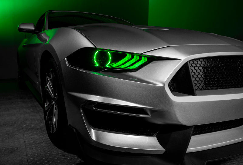 Oracle Lighting 18-23 Ford Mustang Dynamic ColorSHIFT LED Headlights - Black Series NO RETURNS