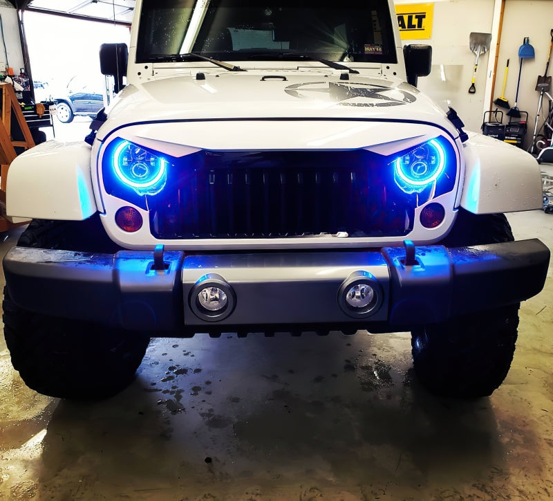 Oracle 7in High Powered LED Headlights - Black Bezel - ColorSHIFT 2.0 NO RETURNS