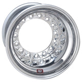 Weld Wide 5 XL Direct MT 15x14 / 5x10.25 BP / 5in. BS Polished Assembly - Mod Beadlock w/6-Dzus Cvr