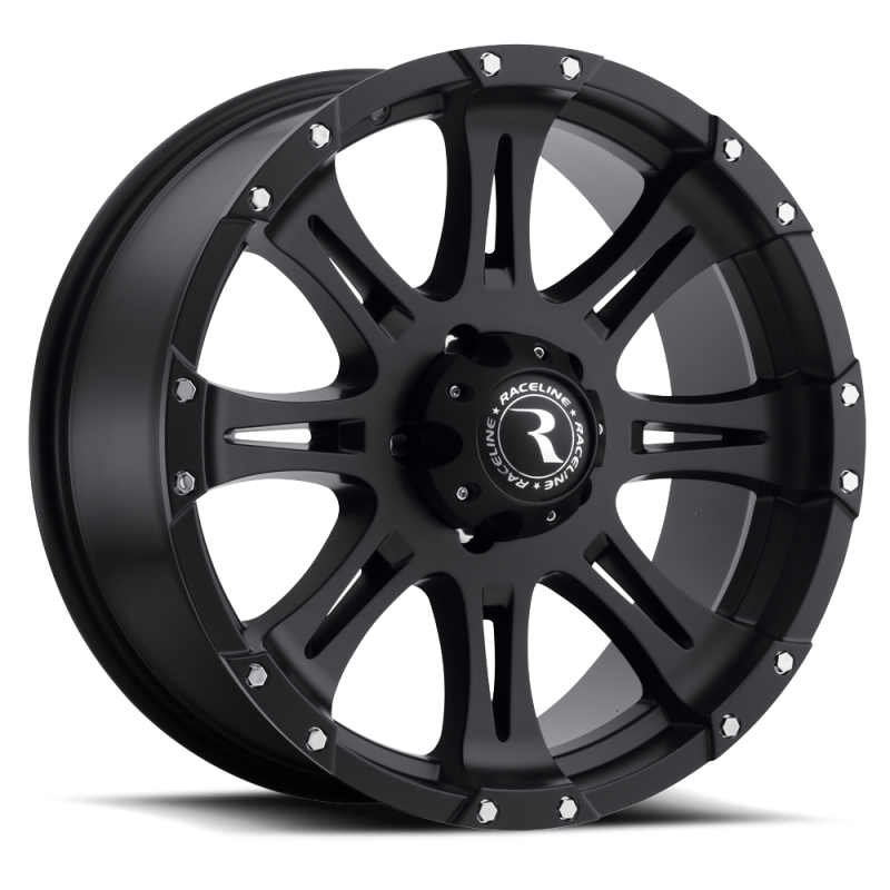 Raceline 981 Raptor 17x9in / 6x139.7 BP / 0mm Offset / 106.1mm Bore - Satin Black Wheel