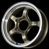Advan RG-D2 17x7.5 / +30 Offset / 4x98 / 58mm Bore / Machining and Champagne Gold