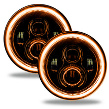 Load image into Gallery viewer, Oracle 7in High Powered LED Headlights - Black Bezel - Amber NO RETURNS