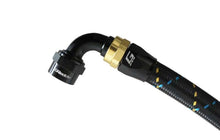 Load image into Gallery viewer, GReddy AN08 90 DEGREE HOSE END SWIVEL BLACK/GOLD ANODIZED