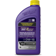 Load image into Gallery viewer, Royal Purple High Performance Ultra-Low Viscosity 0W16 Motor Oil - 1 Quart