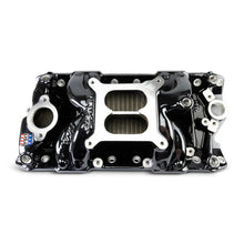 Load image into Gallery viewer, Edelbrock Chevy Small Block Performer RPM AIR-Gap Intake Manifold Black Plasma Finish