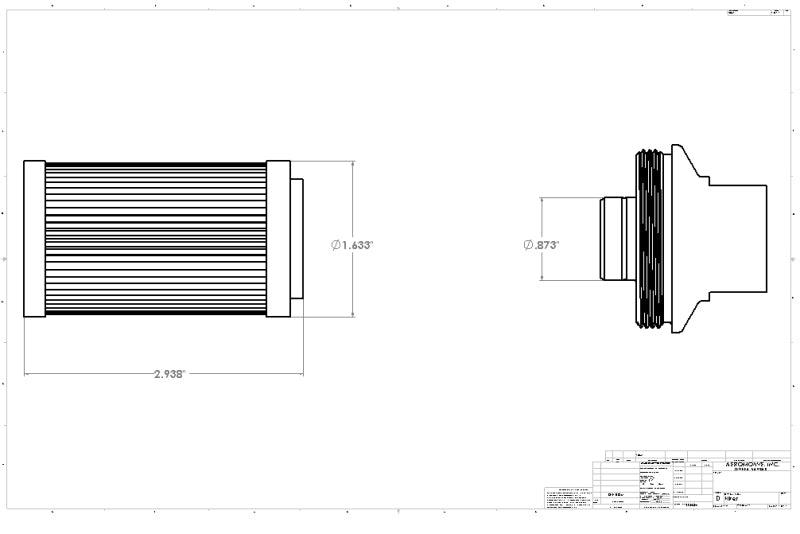 Aeromotive In-Line Filter - (AN-06 Male) 100 Micron Stainless Steel Element