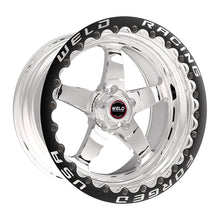 Load image into Gallery viewer, Weld S71 15x8.33 / 5x4.5 BP / 4.5in. BS Polished Wheel (Low Pad) - Black Single Beadlock MT