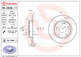 Brembo OE 16-24 Honda Civic/19-22 Insight UV Coated Brake Disc - Rear