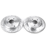 Power Stop 07-10 Ford Edge Rear Evolution Drilled & Slotted Rotors - Pair