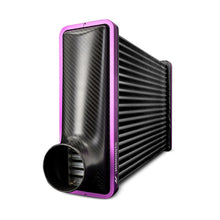 Load image into Gallery viewer, Mishimoto Universal Carbon Fiber Intercooler - Matte Tanks - 450mm Gold Core - S-Flow - BK V-Band