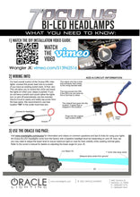 Load image into Gallery viewer, Oracle Oculus 7in Bi-LED Projector Headlights for Jeep Wrangler JK - 6000K NO RETURNS