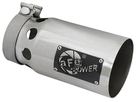 aFe Rebel XD Series Universal Exhaust Tip 4 IN Inlet x 5 IN Outlet x 10 IN L- Polished Tip