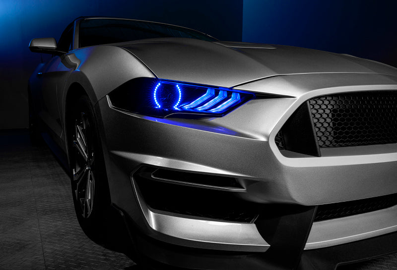 Oracle Lighting 18-23 Ford Mustang Dynamic ColorSHIFT LED Headlights - Black Series NO RETURNS