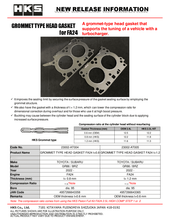 Load image into Gallery viewer, HKS Subaru FA24 0.8mm Thickness 11.8 CR Grommet Type Head Gasket