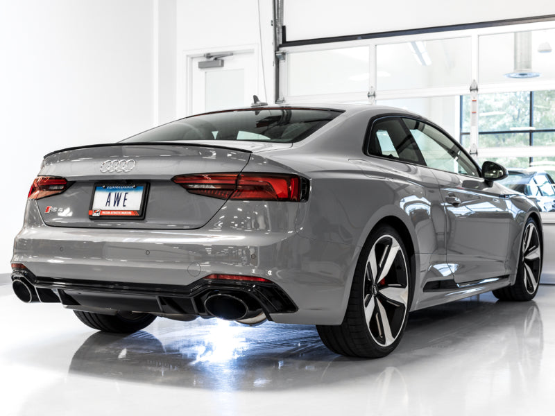 AWE Tuning Audi B9 RS 5 Sportback Touring Edition Exhaust-Non Resonated- Diamond Black RS Style Tips