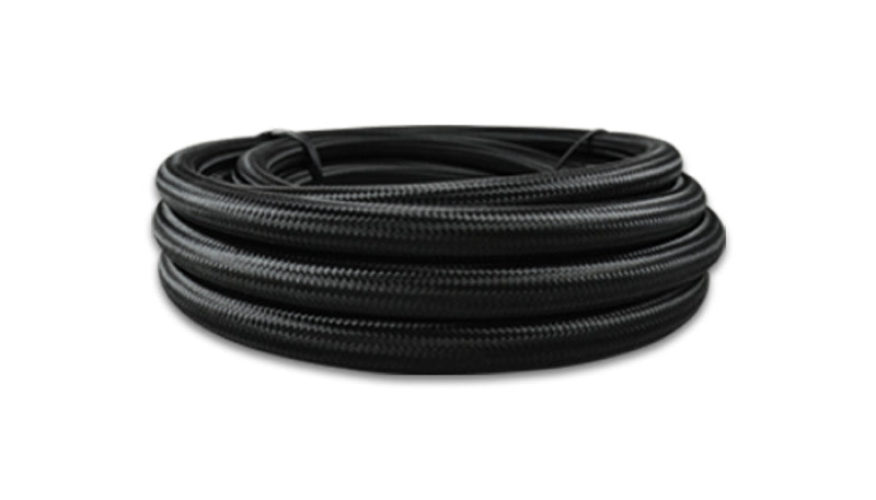 Vibrant -12 AN Black Nylon Braided Flex Hose (10 foot roll)