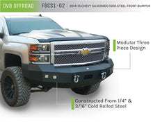 Load image into Gallery viewer, DV8 Offroad 14-18 Chevrolet Silverado 1500 Front Bumper