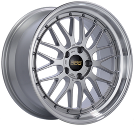 BBS LM 17x8 5x120 ET40 CB72.5 Diamond Silver Center / Diamond Cut Lip Wheel PFS/Clip Required