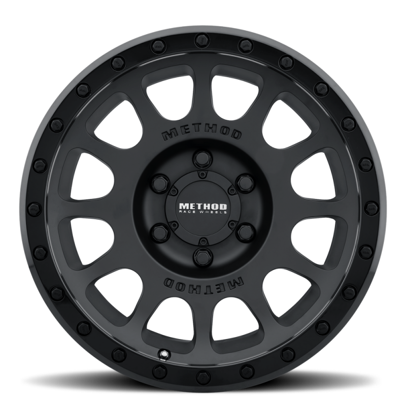 Method Wheels MR305 NV 18x9 +18mm Offset 6x135 94mm CB Matte Black - Gloss Black Lip