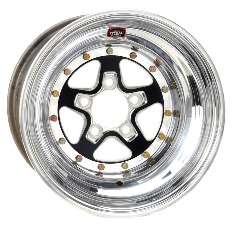 Weld Alumastar 2.0 15x12 / 5x4.5 BP / 7in. BS Black Center Wheel - Non-Beadlock